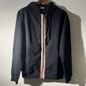 Burberry Web Stripe Hooded Zip-Up Jacket Size M